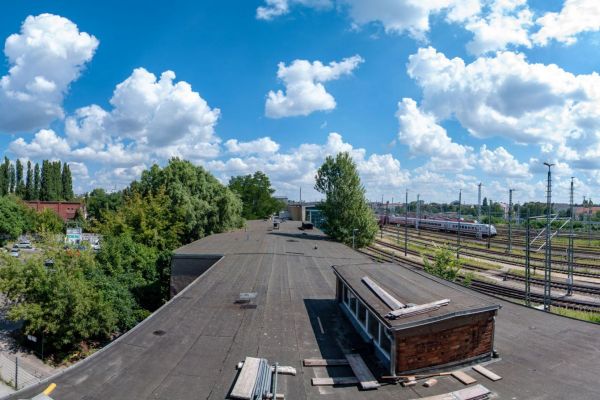 Ausblick aus dem Maisonette Heizhaus-Studio