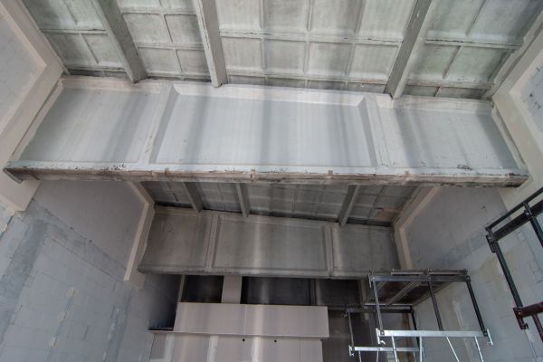 Original Betonwabendecke nach sorgfältiger Sanierung